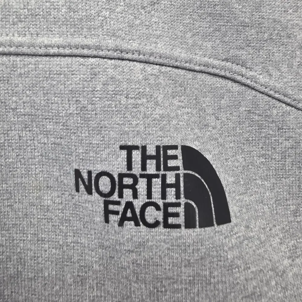 The North Face Hoodie Mens 2XL Gray Full Zip Hooded Pockets Lined Stretch Fleece